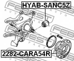 Ступица колеса FEBEST 2282-CARA54R - изображение 1