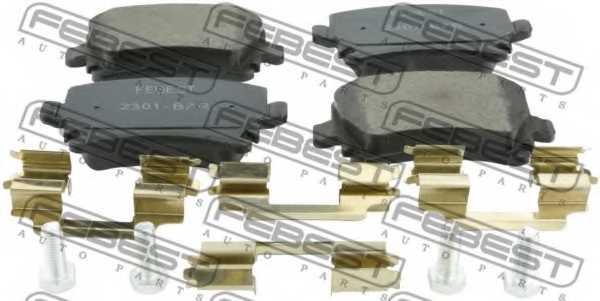 Колодки тормозные дисковые задний <b>FEBEST 2301-B7R</b> - изображение