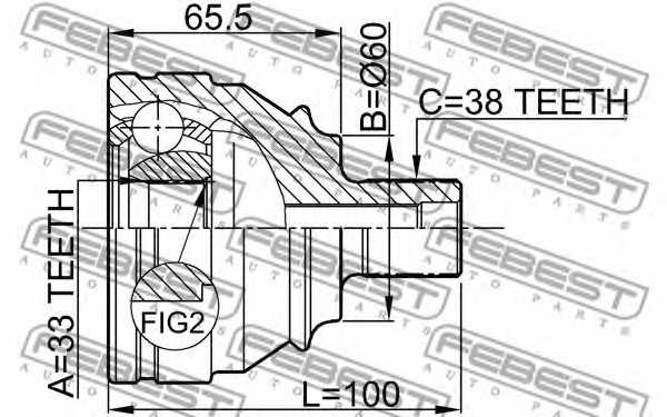 Шарнир приводного вала FEBEST 2310-018 - изображение 1