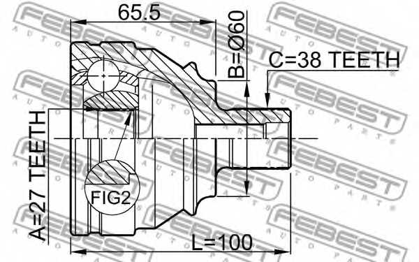 Шарнир приводного вала FEBEST 2310-028 - изображение 1