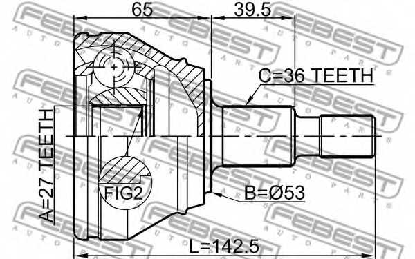 Шарнир приводного вала FEBEST 2310-033 - изображение 1
