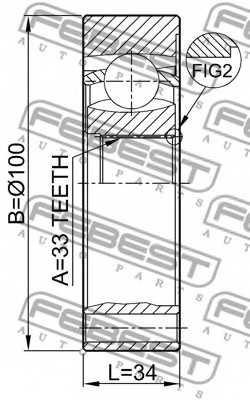 Шарнир приводного вала FEBEST 2311-5021 - изображение 1