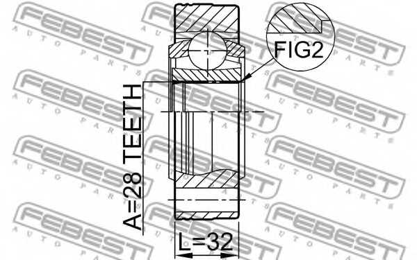 Шарнир приводного вала FEBEST 2311-8103 - изображение 1
