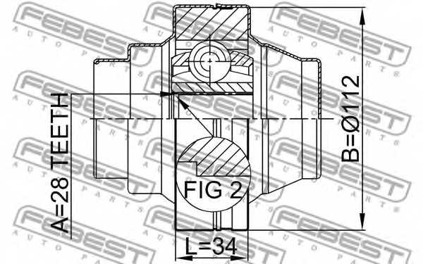 Шарнир приводного вала FEBEST 2311-TOUR - изображение 1