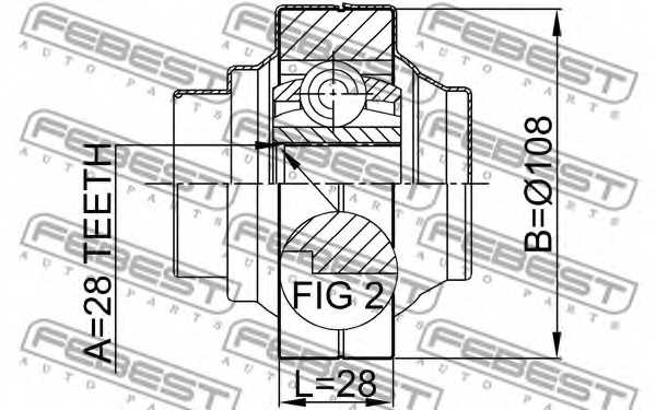 Шарнир приводного вала FEBEST 2311-TOURRR - изображение 1