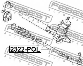 Осевой шарнир рулевой тяги FEBEST 2322-POL - изображение 1