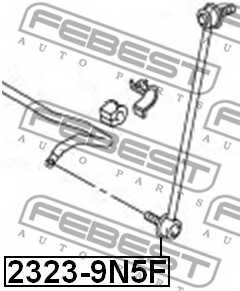 Тяга / стойка стабилизатора FEBEST 2323-9N5F - изображение 1