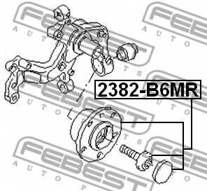 Ступица колеса FEBEST 2382-B6MR - изображение 1