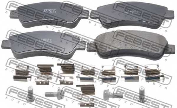 Колодки тормозные дисковые задний <b>FEBEST 2501-BOXR</b> - изображение Колодки тормозные дисковые задний <b>FEBEST 2501-BOXR</b> - изображение