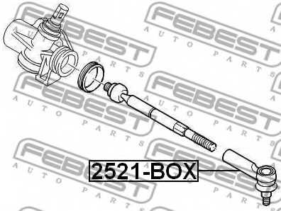 Наконечник поперечной рулевой тяги FEBEST 2521-BOX - изображение 1