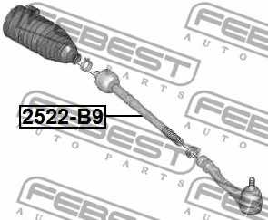 Осевой шарнир рулевой тяги FEBEST 2522-B9 - изображение 1