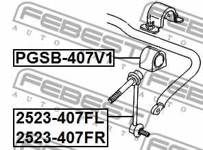 Тяга / стойка стабилизатора FEBEST 2523-407FR - изображение 1