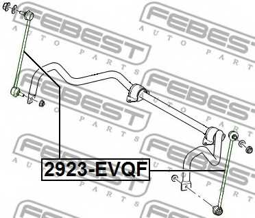 Тяга / стойка стабилизатора FEBEST 2923-EVQF - изображение 1