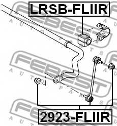 Тяга / стойка стабилизатора FEBEST 2923-FLIIR - изображение 1
