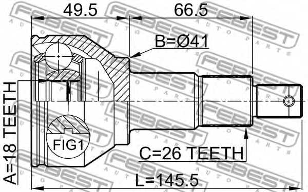 Шарнир приводного вала FEBEST 3110-800 - изображение 1
