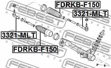 Наконечник поперечной рулевой тяги FEBEST 3321-MLT - изображение 1