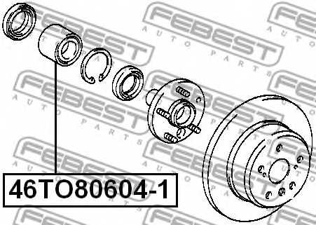 Подшипник ступицы колеса FEBEST 46TO80604-1 - изображение 1