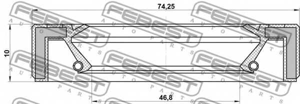 Уплотнительное кольцо приводного вала FEBEST 95GAY-48741010X - изображение 1