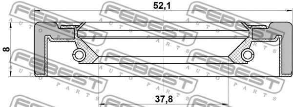 Сальник ступицы колеса FEBEST 95GCY-39520808X - изображение 1