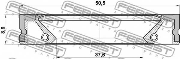 Сальник ступицы колеса FEBEST 95GFZ-39500808X - изображение 1