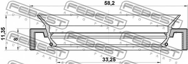 Уплотнительное кольцо приводного вала FEBEST 95HAS-35580811R - изображение 1