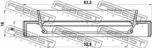 Уплотнительное кольцо приводного вала FEBEST 95HBY-34630915L - изображение 1