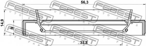 Уплотнительное кольцо приводного вала FEBEST 95HBY-35560915C - изображение 1