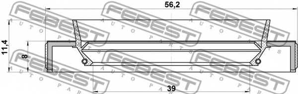 Уплотнительное кольцо приводного вала FEBEST 95HBY-41560811L - изображение 1