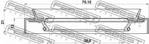 Уплотнительное кольцо приводного вала FEBEST 95HDS-40751221R - изображение 1