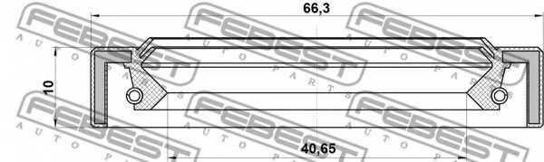 Уплотнительное кольцо приводного вала FEBEST 95IAS-42661010X - изображение 1