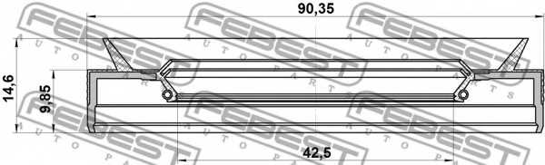 Уплотнительное кольцо приводного вала FEBEST 95PES-44901015C - изображение 1