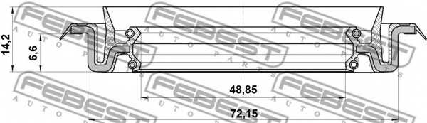 Уплотнительное кольцо приводного вала FEBEST 95TCS-50720714X - изображение 1
