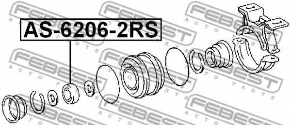 Подшипник FEBEST AS-6206-2RS - изображение 1