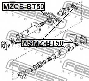 Шарнир продольного вала FEBEST ASMZ-BT50 - изображение 1