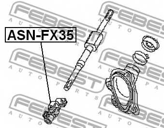 Вал сошки рулевого управления FEBEST ASN-FX35 - изображение 1