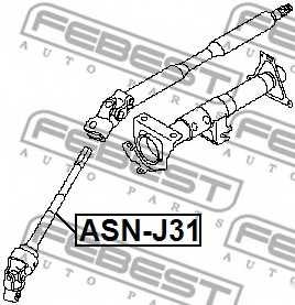 Вал сошки рулевого управления FEBEST ASN-J31 - изображение 1