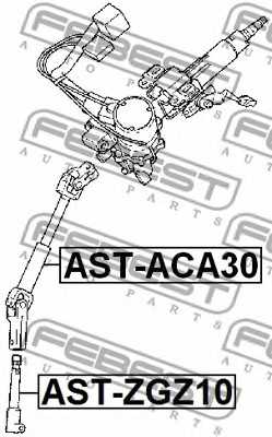 Вал сошки рулевого управления FEBEST AST-ACA30 - изображение 1