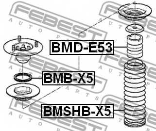 Амортизатор передний для BMW X5(E53) <b>FEBEST BMD-E53</b> - изображение 1