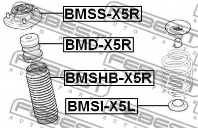Амортизатор задний для BMW X5(E53) <b>FEBEST BMD-X5R</b> - изображение 1