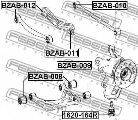 Подвеска рычага независимой подвески колеса FEBEST BZAB-011 - изображение 1