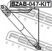 Втулка, амортизатор FEBEST BZAB-047-KIT - изображение 1