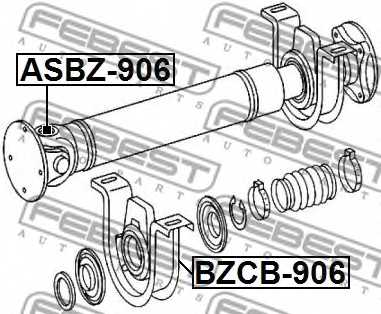 Подшипник, промежуточный подшипник карданного вала FEBEST BZCB-906 - изображение 1