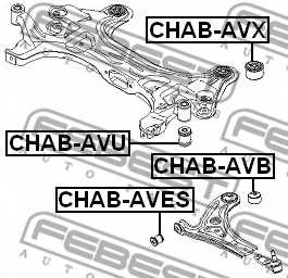 Втулка балки моста FEBEST CHAB-AVU - изображение 1