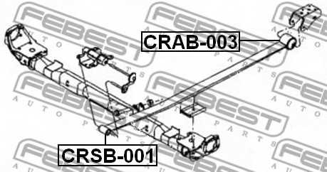 Втулка листовой рессоры FEBEST CRSB-001 - изображение 1
