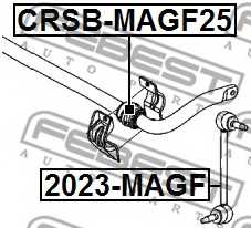 Опора стабилизатора FEBEST CRSB-MAGF25 - изображение 1