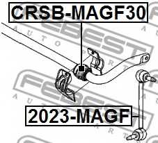 Опора стабилизатора FEBEST CRSB-MAGF30 - изображение 1