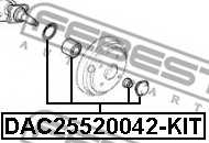 Комплект подшипника ступицы колеса FEBEST DAC25520042-KIT - изображение 1