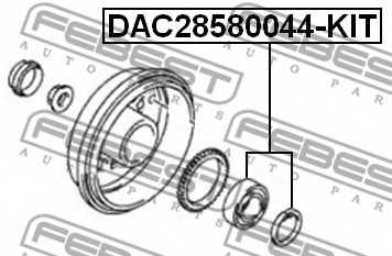 Комплект подшипника ступицы колеса FEBEST DAC28580044-KIT - изображение 1