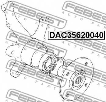 Подшипник ступицы колеса FEBEST DAC35620040 - изображение 1