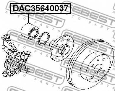 Подшипник ступицы колеса FEBEST DAC35640037 - изображение 1
